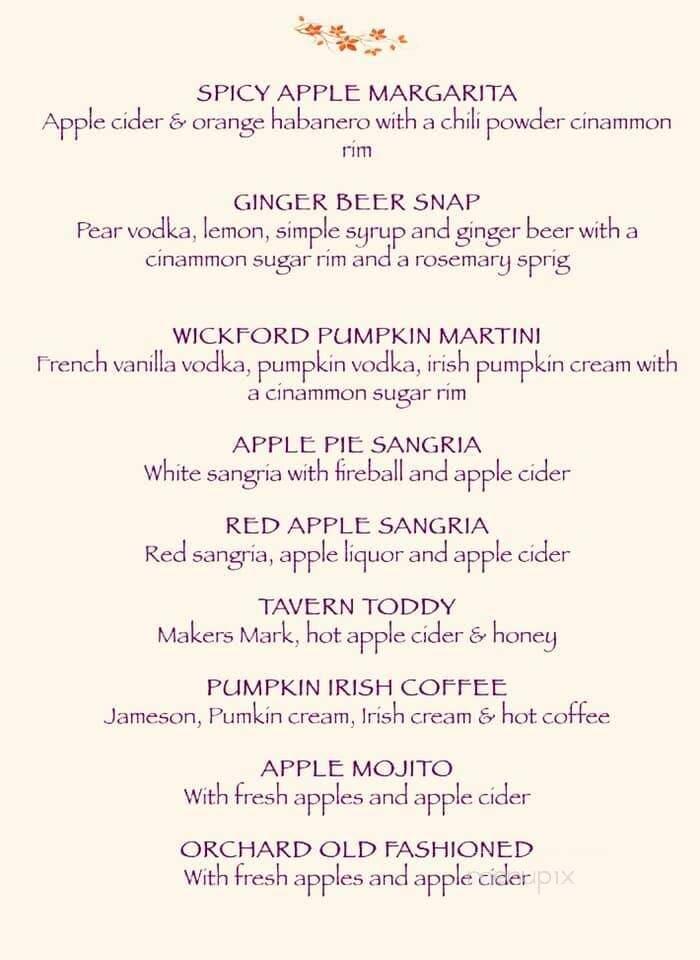 Tavern By The Sea - North Kingstown, RI menu_pic
