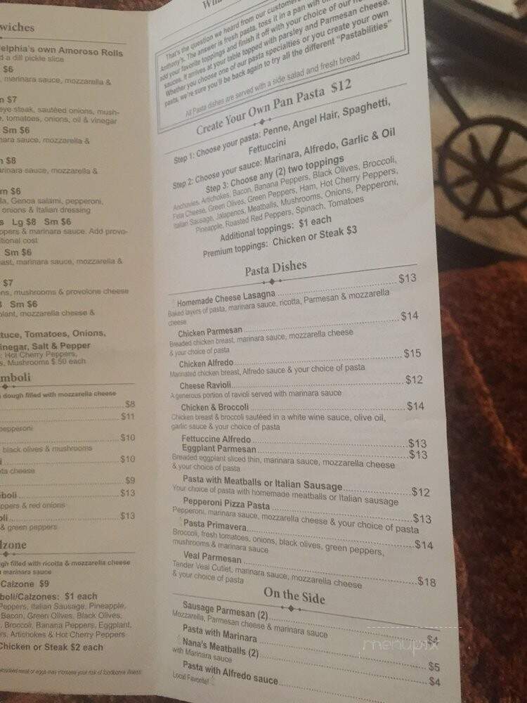 Anthony's Pizza & Pan Pasta - Surfside Beach, SC menu_pic