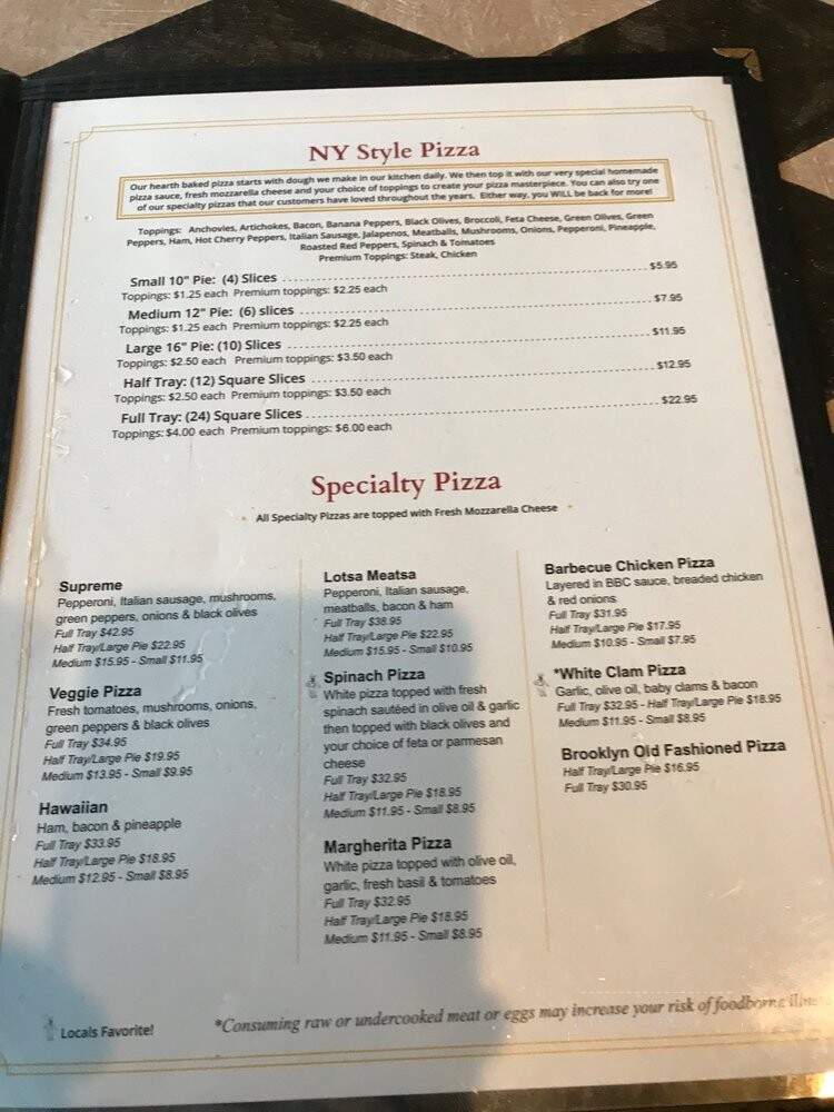 Anthony's Pizza & Pan Pasta - Surfside Beach, SC menu_pic