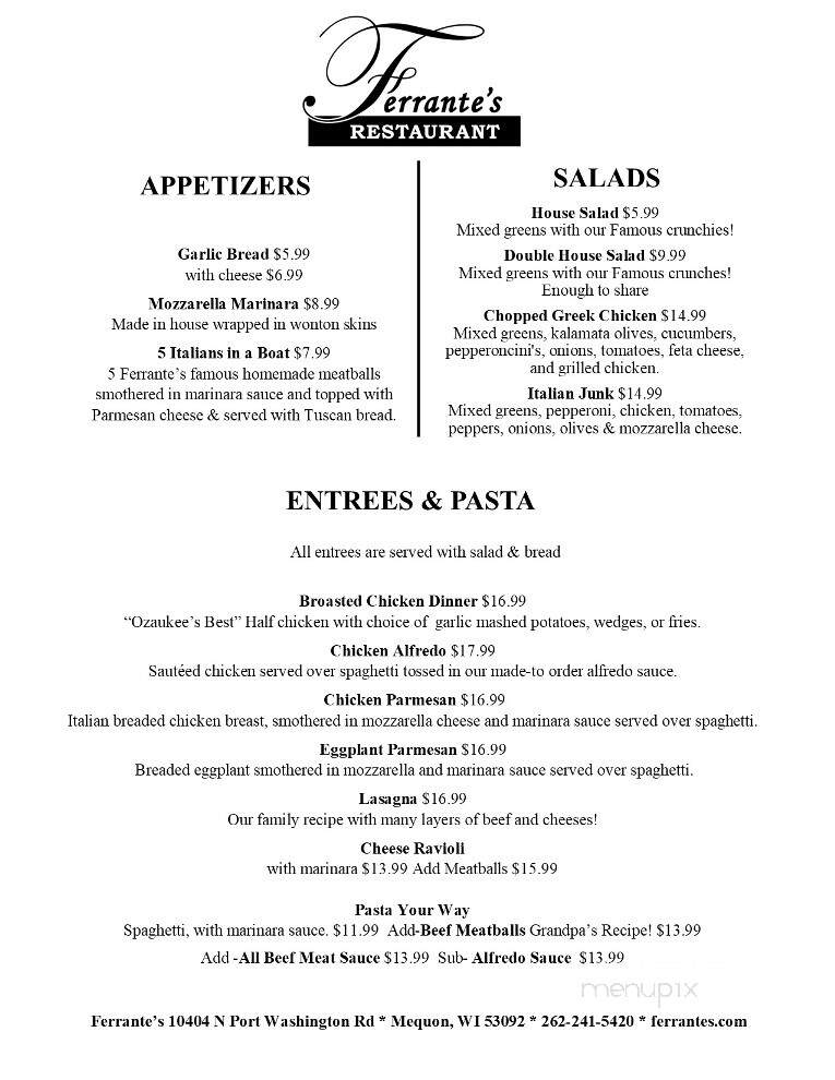 Ferrante's Mequon - Mequon, WI menu_pic