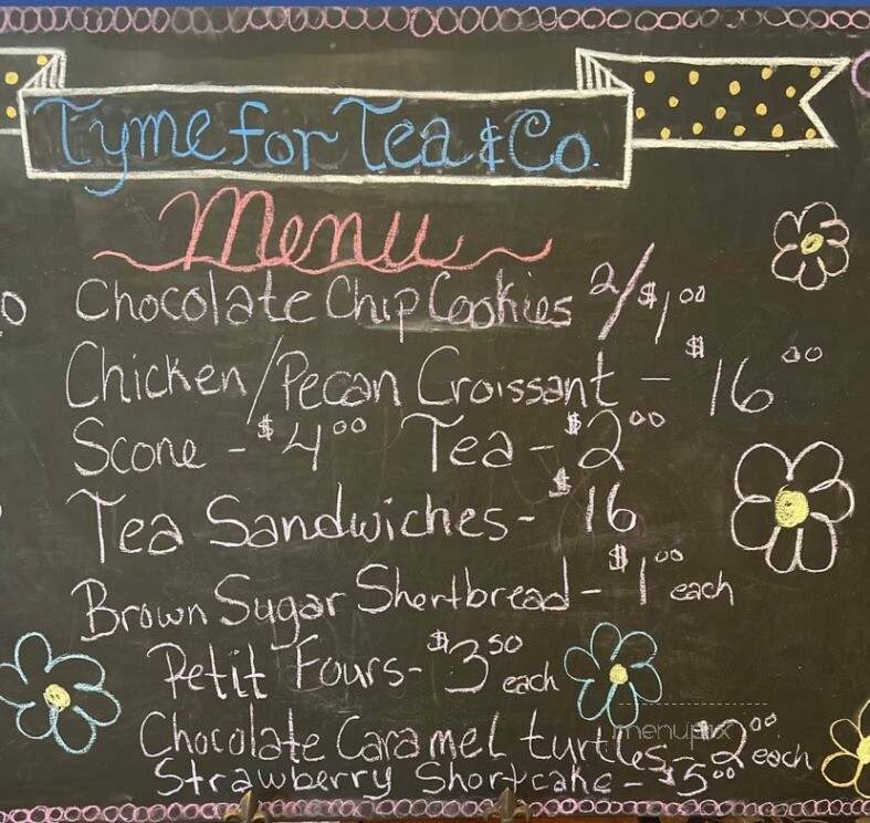 Tyme For Tea & Co - Fremont, CA menu_pic