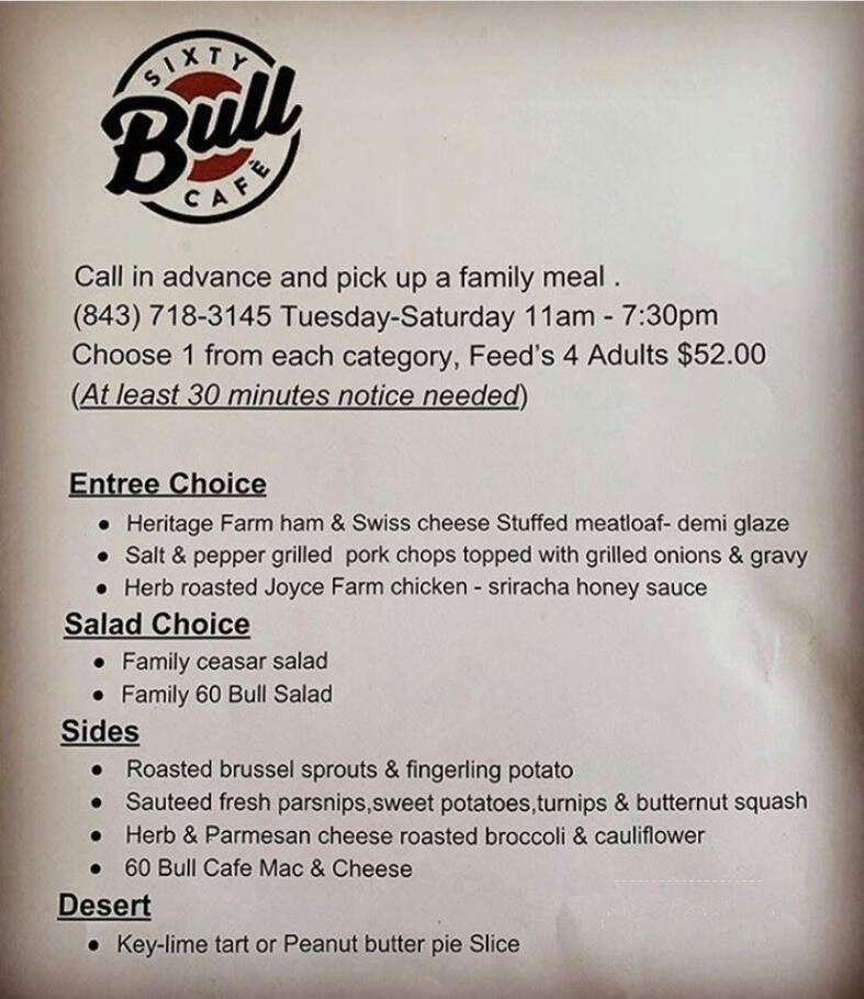 60 Bull Street Cafe - Charleston, SC