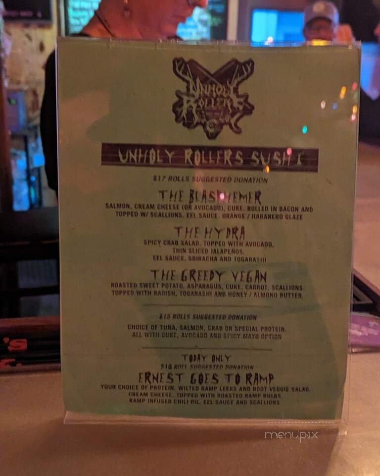 Cascade Lounge - Asheville, NC menu_pic