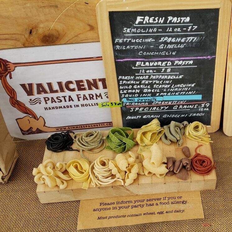 Valicenti Pasta Farm - Hollis, NH menu_pic