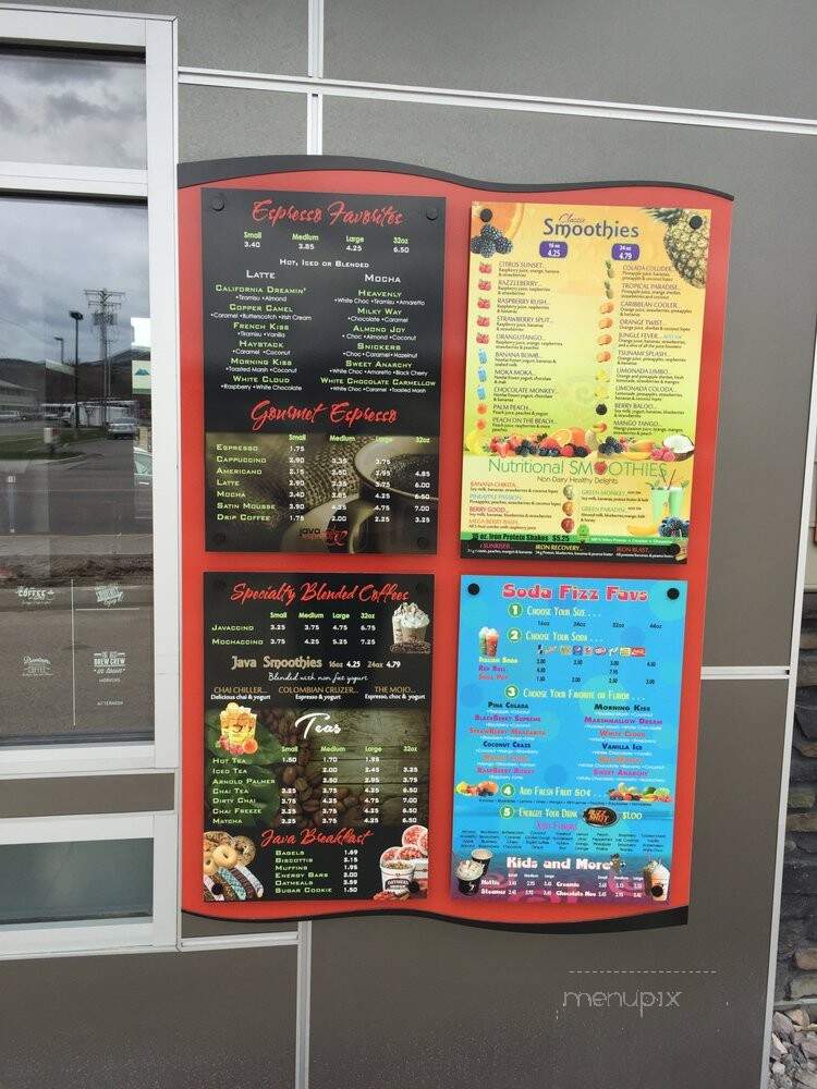 Java Espress - Pocatello, ID menu_pic