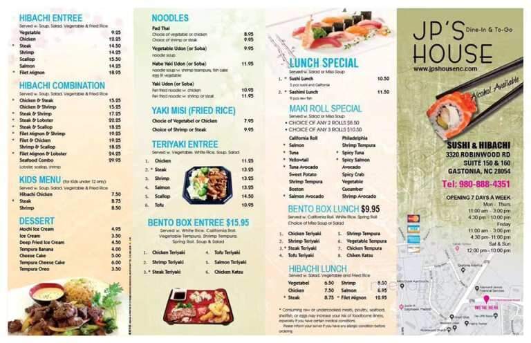 JP's House - Gastonia, NC menu_pic