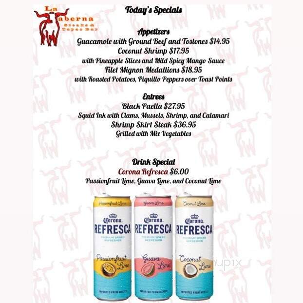 La Taberna Steak & Tapas Bar - Dumont, NJ menu_pic