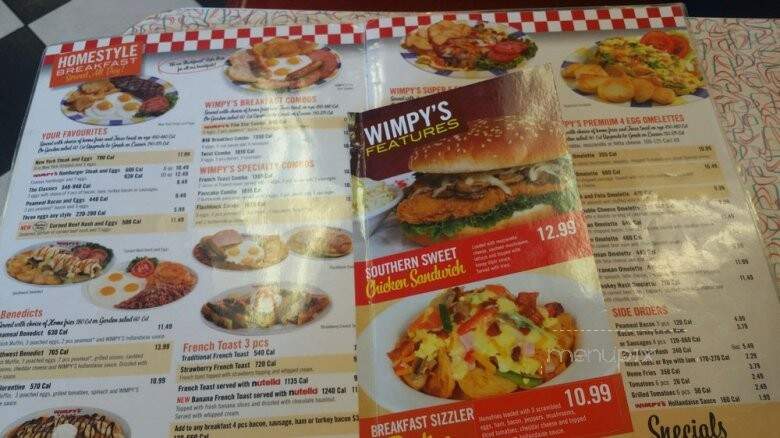 Wimpy's Diner - London, ON menu_pic