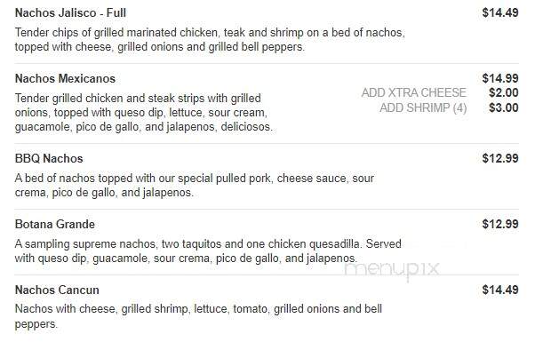 El Mariachi Mexican Grill - Oxford, MS menu_pic