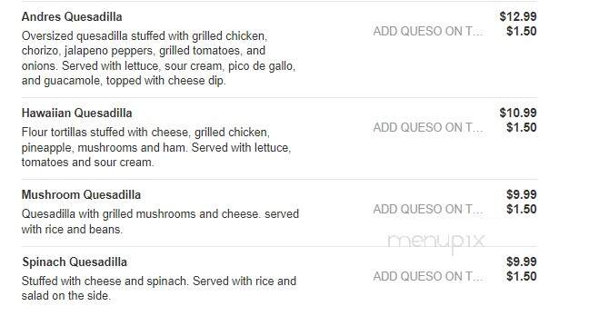 El Mariachi Mexican Grill - Oxford, MS menu_pic