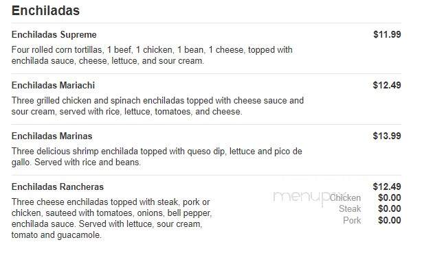 El Mariachi Mexican Grill - Oxford, MS menu_pic