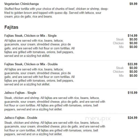 El Mariachi Mexican Grill - Oxford, MS menu_pic