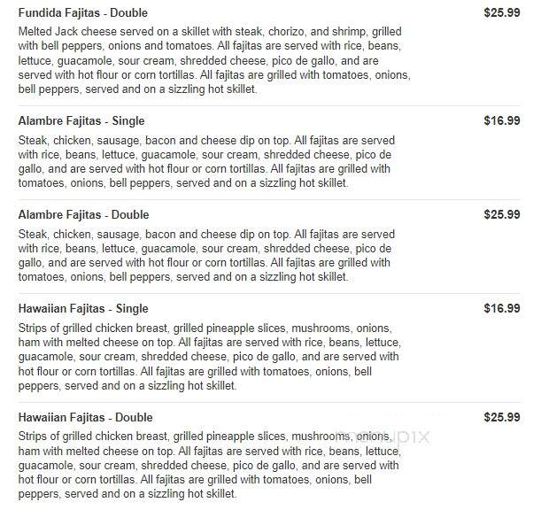 El Mariachi Mexican Grill - Oxford, MS menu_pic