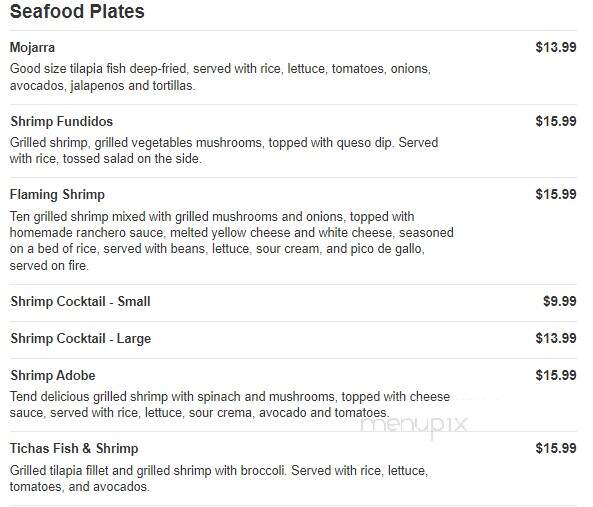 El Mariachi Mexican Grill - Oxford, MS menu_pic