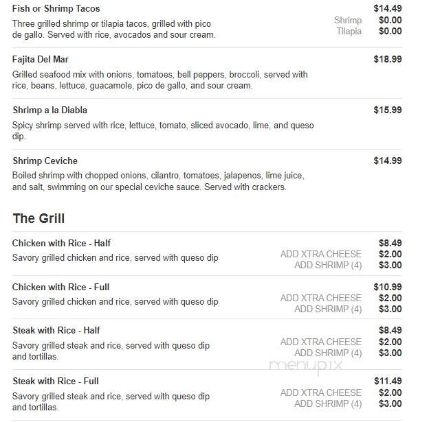 El Mariachi Mexican Grill - Oxford, MS menu_pic