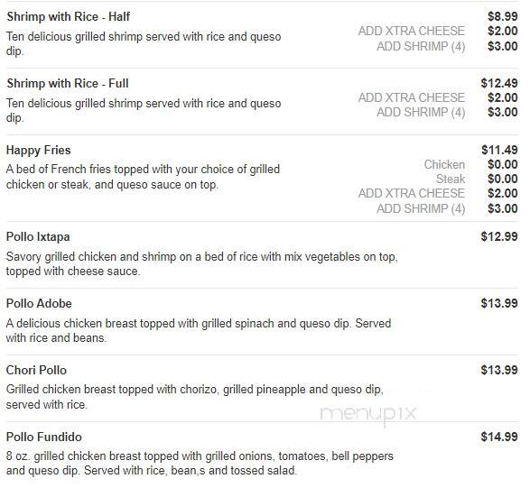 El Mariachi Mexican Grill - Oxford, MS menu_pic
