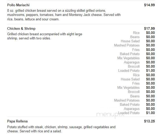 El Mariachi Mexican Grill - Oxford, MS menu_pic