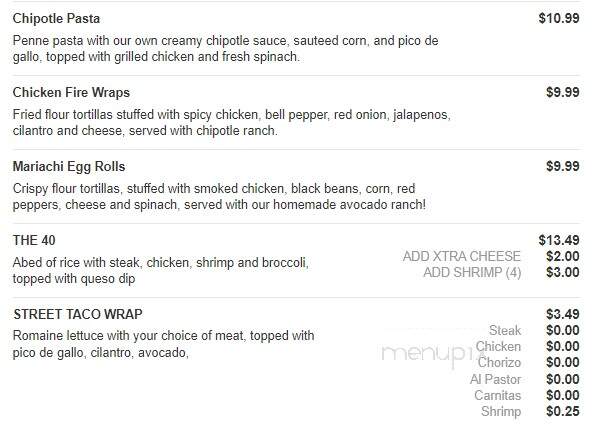 El Mariachi Mexican Grill - Oxford, MS menu_pic