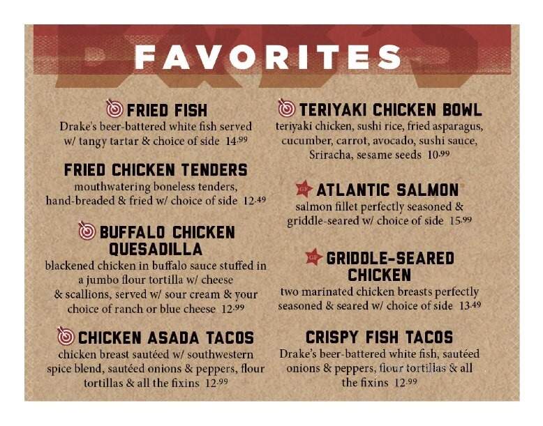 Drake's - Burlington, NC menu_pic