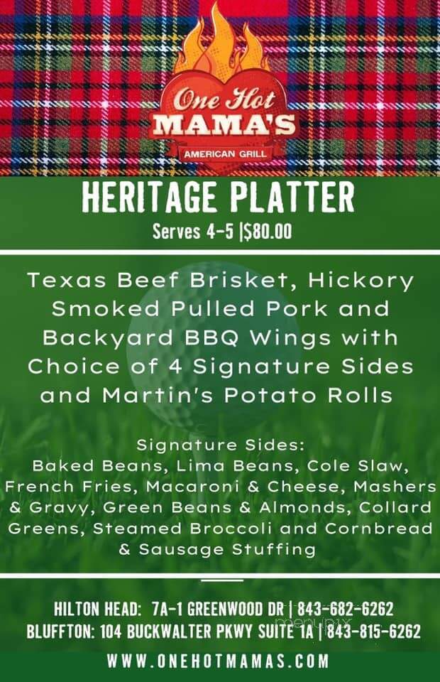 One Hot Mama's - Bluffton, SC menu_pic
