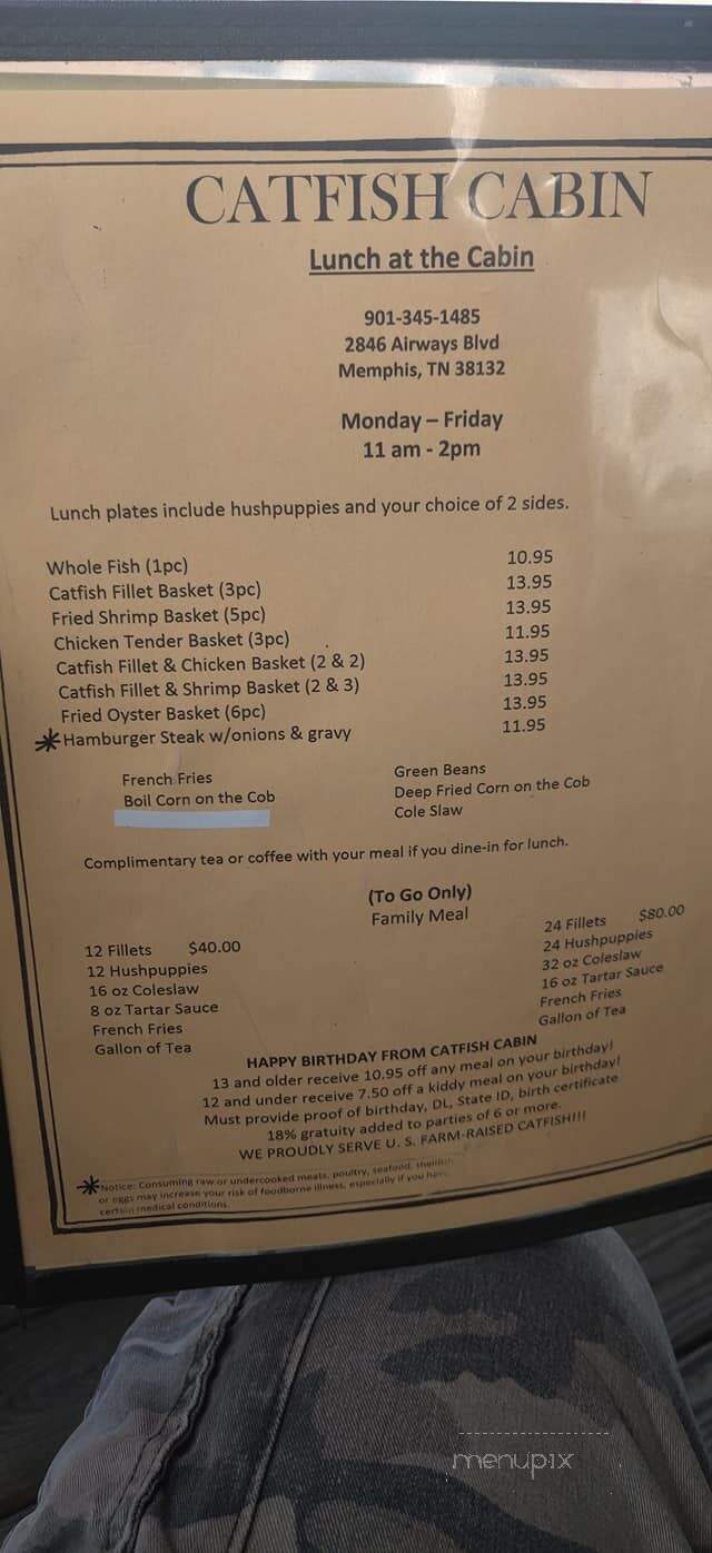 Bells Catfish and Soul Food - Memphis, TN menu_pic