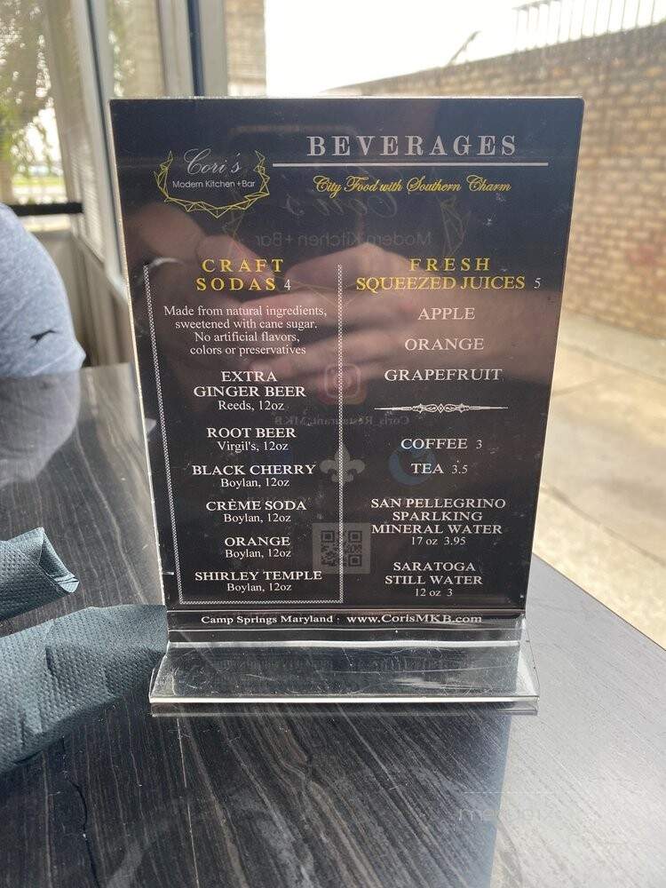Cori's Modern Kitchen and Bar - Suitland, MD menu_pic