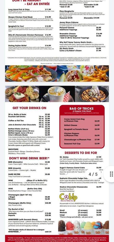 Cablp - Moapa Valley, NV menu_pic