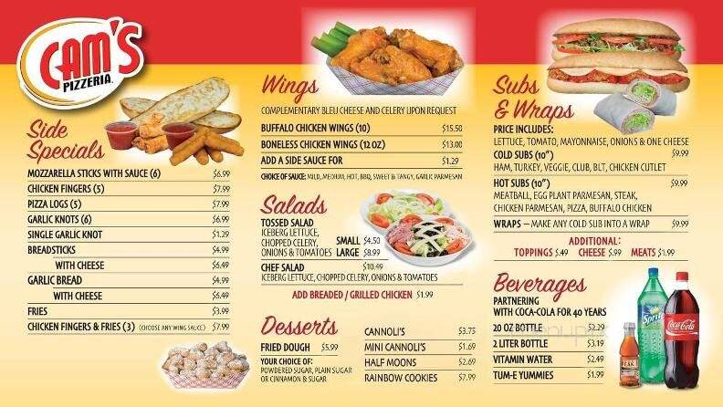 Cam's Pizzeria - Ogdensburg, NY menu_pic