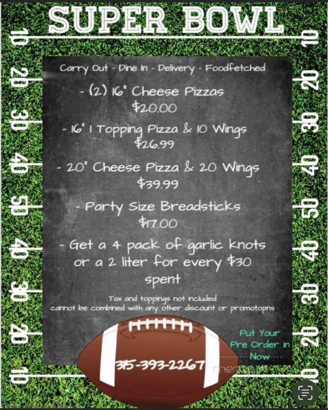 Cam's Pizzeria - Ogdensburg, NY menu_pic