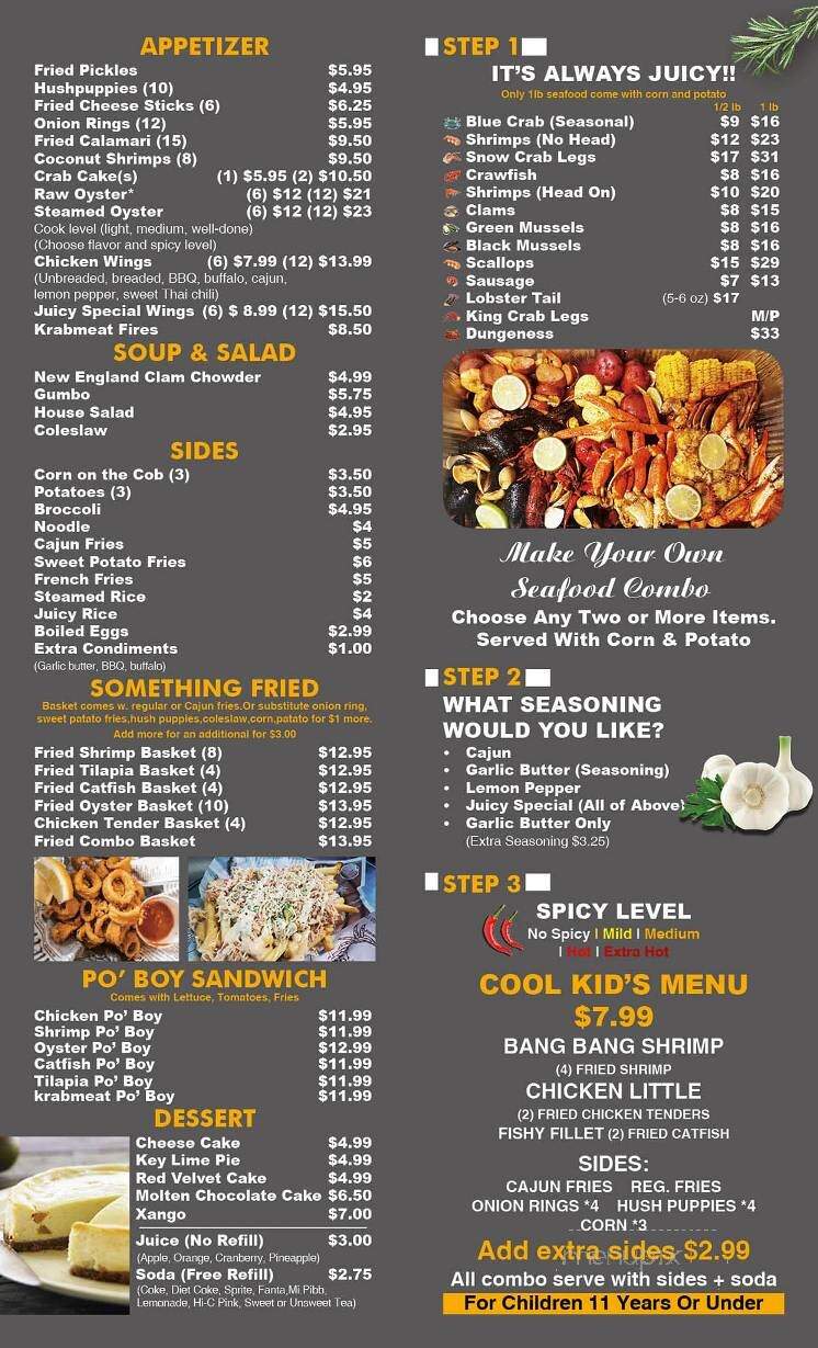 The Juicy Seafood - Prattville, AL menu_pic