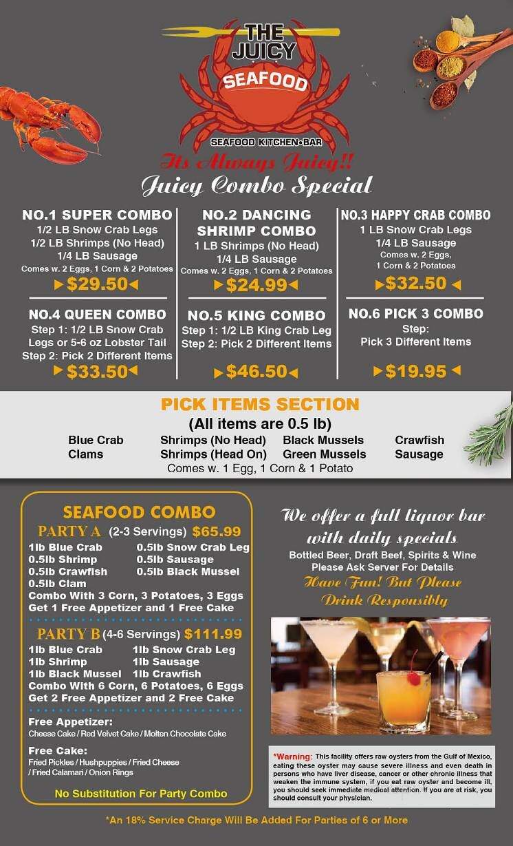 The Juicy Seafood - Prattville, AL menu_pic