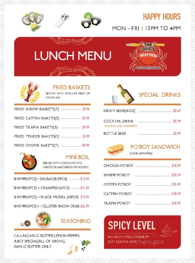 The Juicy Seafood - Prattville, AL menu_pic