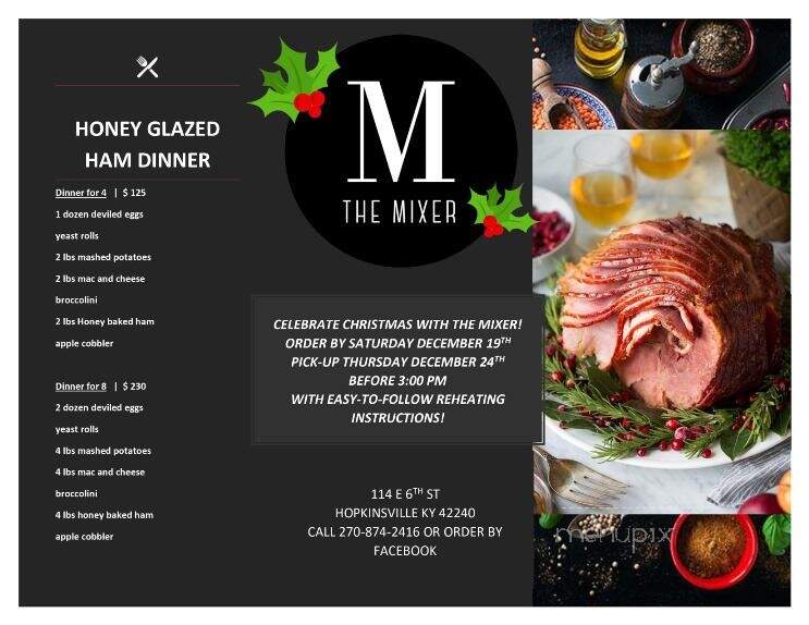 The Mixer - Hopkinsville, KY menu_pic