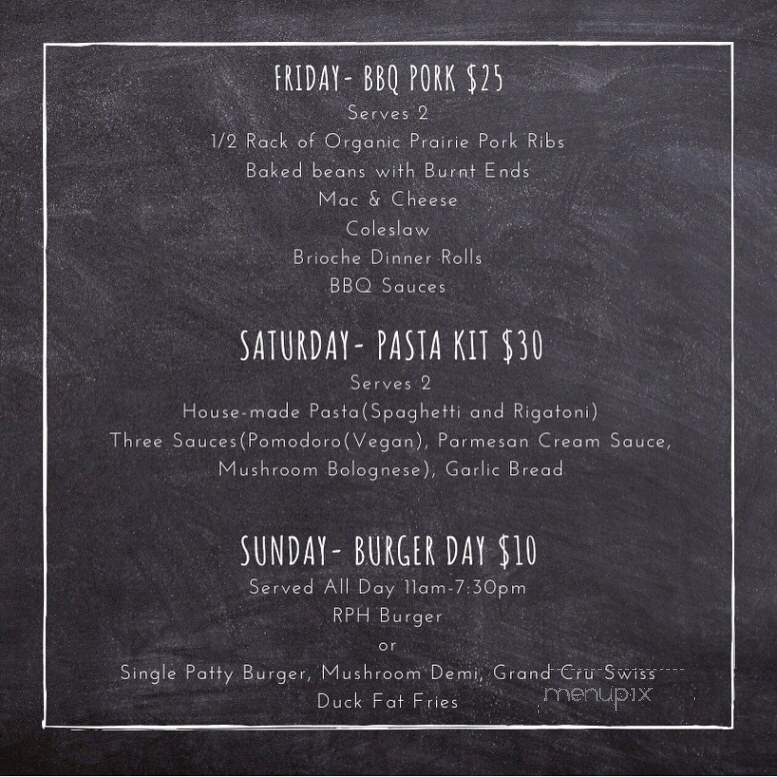 Restore Public House - La Crosse, WI menu_pic