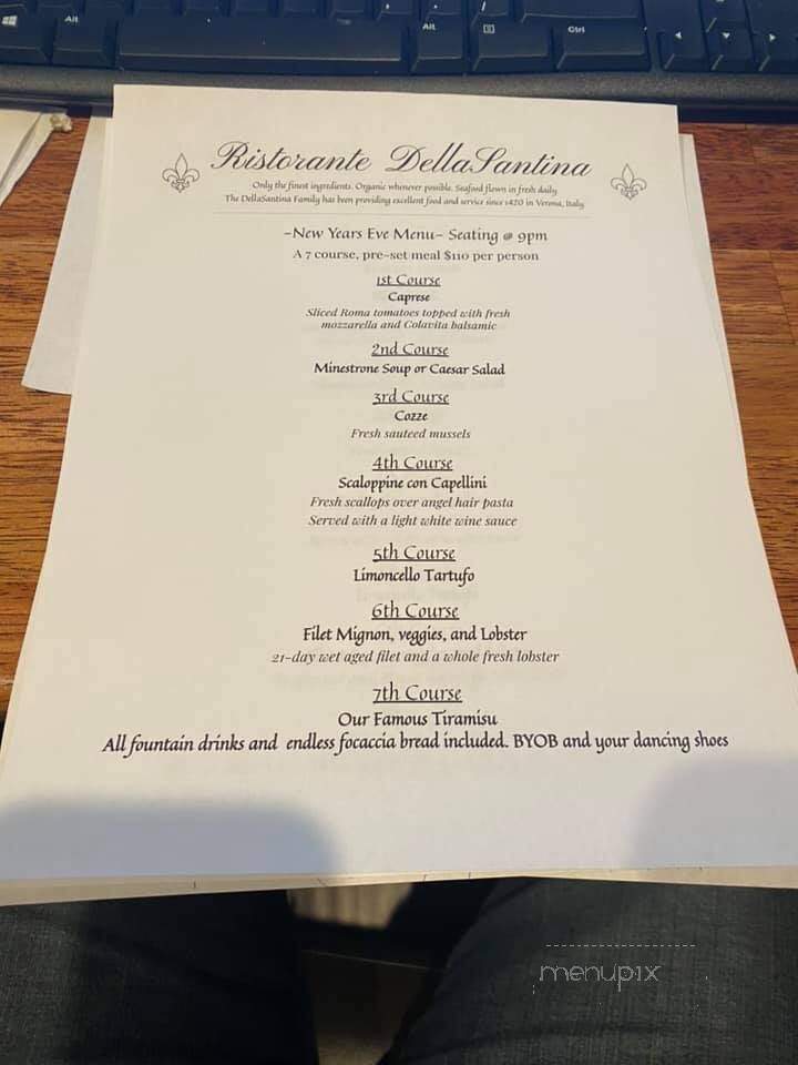 Ristorante DellaSantina - Sevierville, TN menu_pic