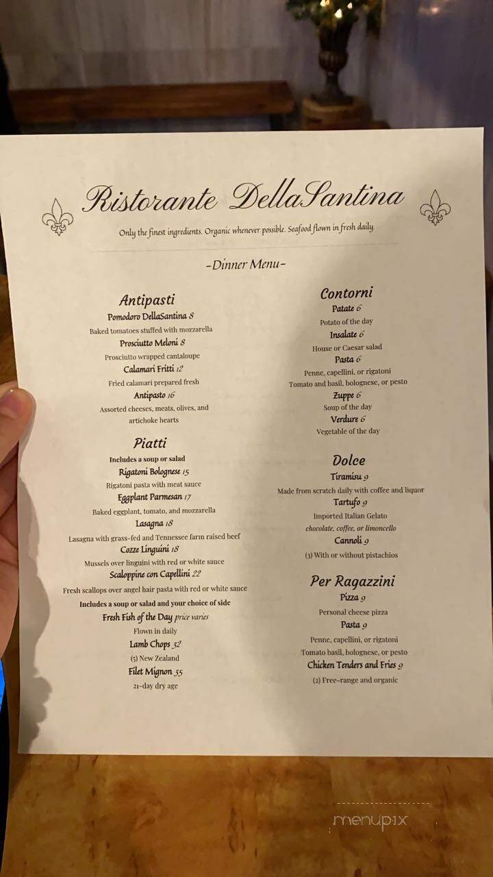 Ristorante DellaSantina - Sevierville, TN menu_pic