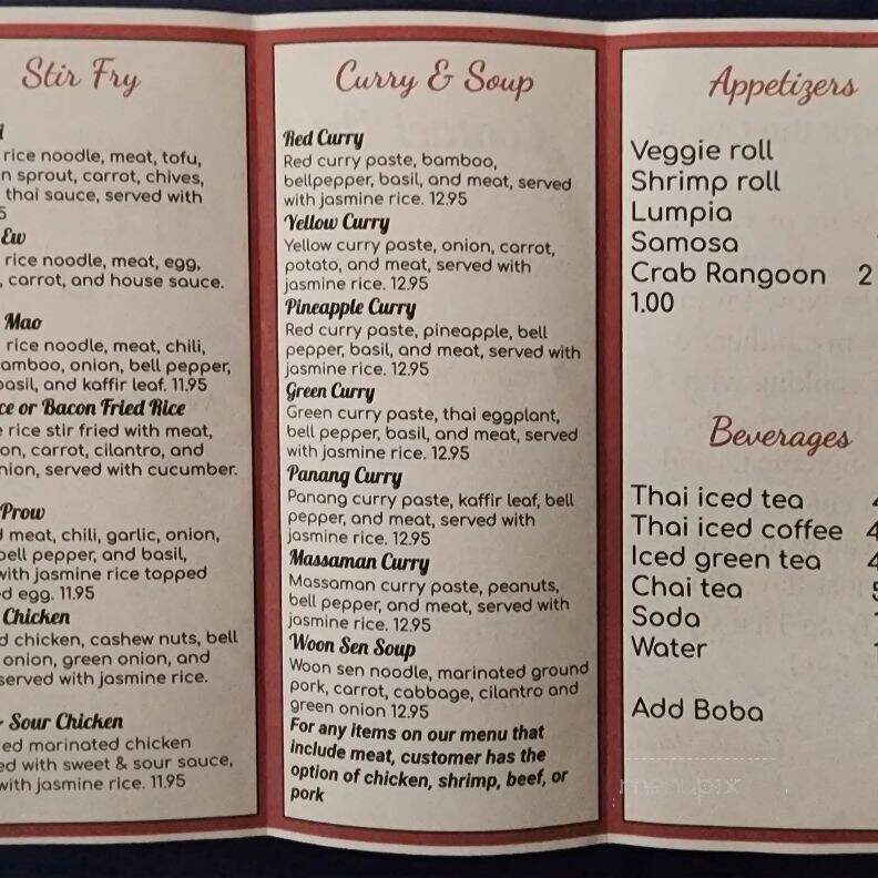Thomm Yumm Thai Truck - Casa Grande, AZ menu_pic