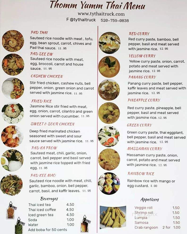 Thomm Yumm Thai Truck - Casa Grande, AZ menu_pic
