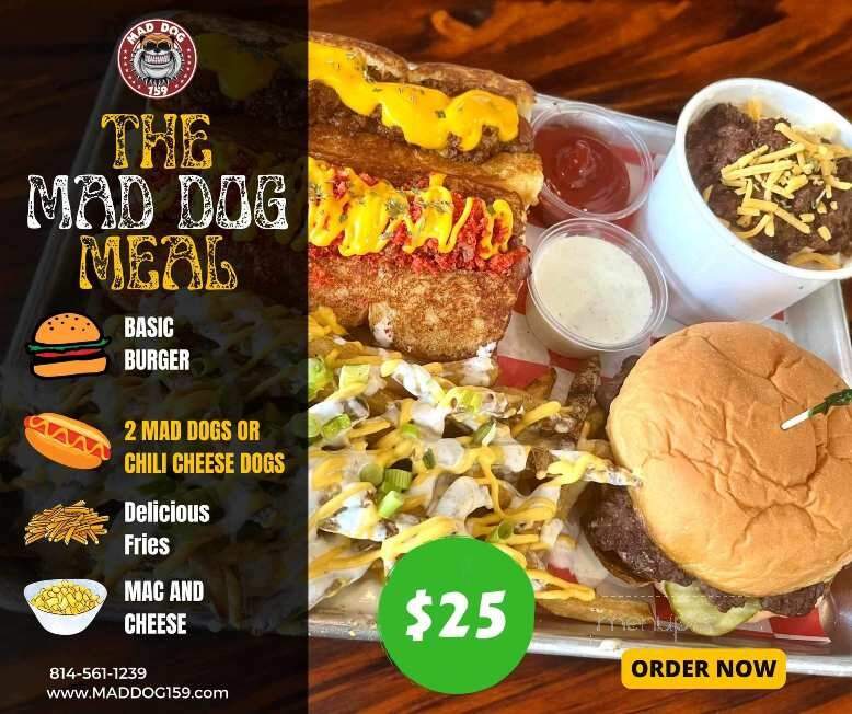Mad Dog 159 - Kane, PA menu_pic