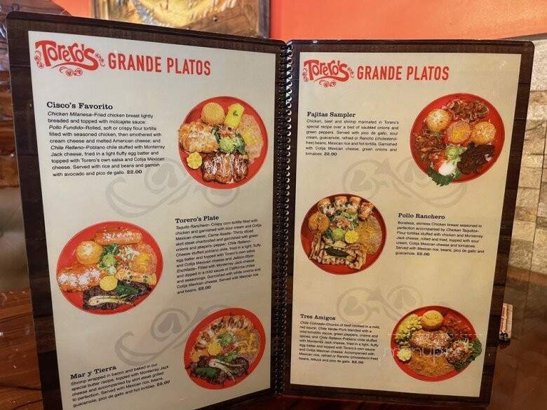 Torero's Mexican Grill - Coconut Creek, FL menu_pic