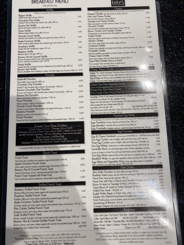 Keke's Breakfast Cafe - Davenport, FL menu_pic