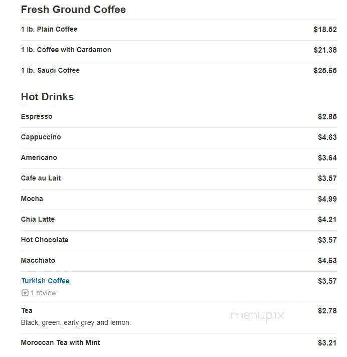 Beyrut Espresso - Revere, MA menu_pic