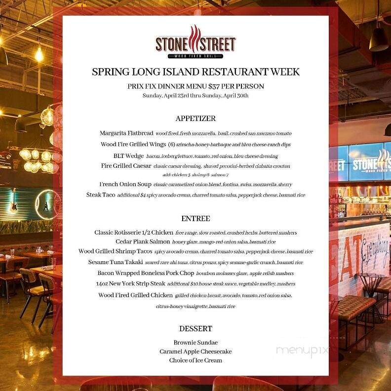 Stone Street Grill - Garden City, NY menu_pic