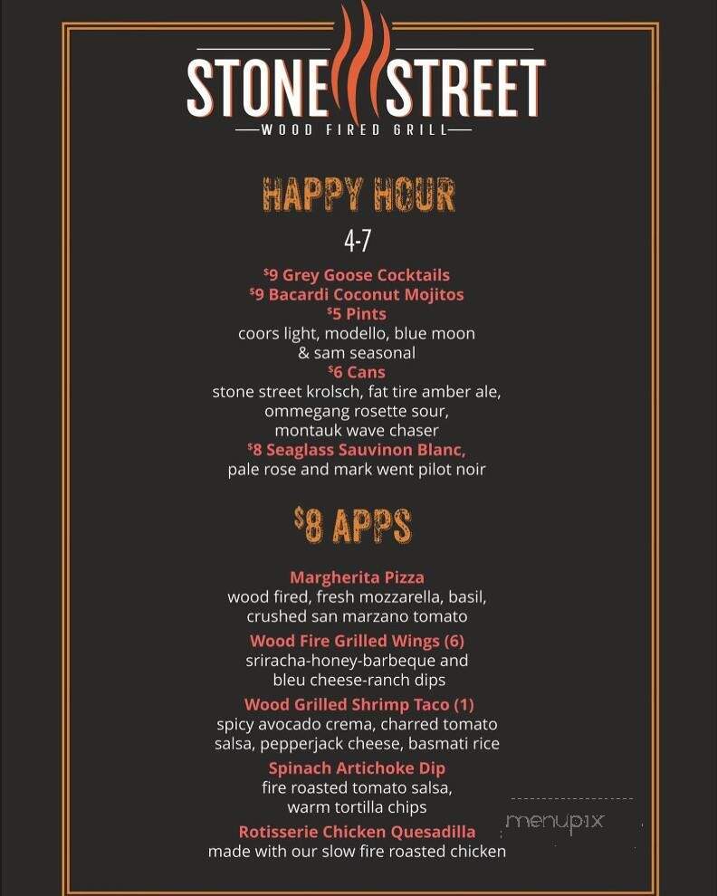 Stone Street Grill - Garden City, NY menu_pic