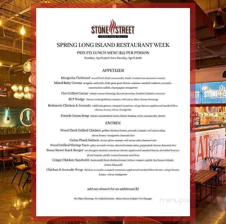 Stone Street Grill - Garden City, NY menu_pic