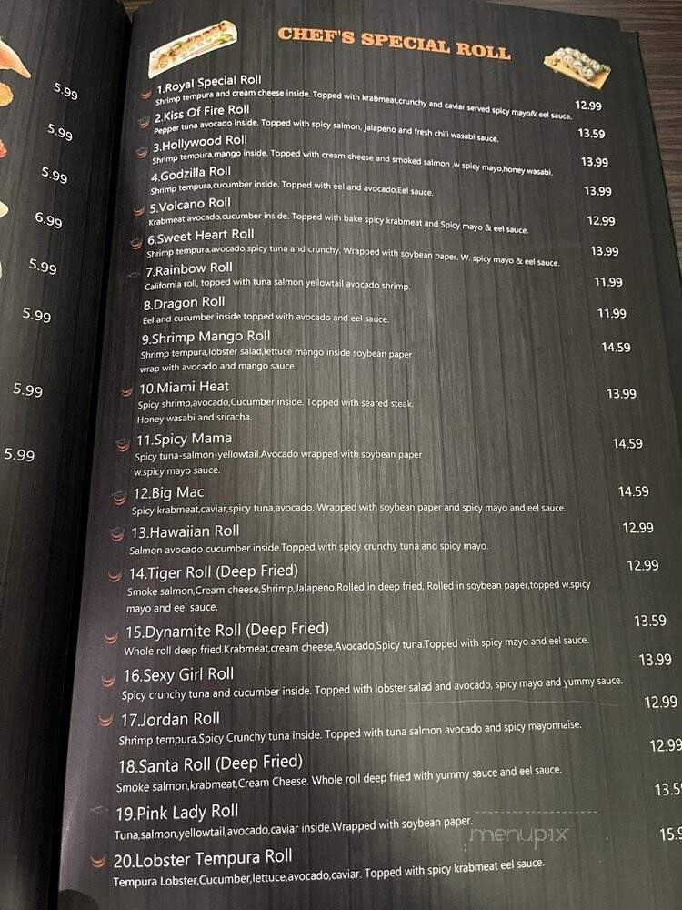 Royal Asian Bistro - Orange City, FL menu_pic