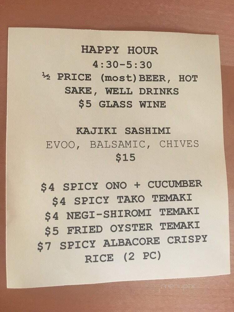 King Sushi - Jackson, WY menu_pic