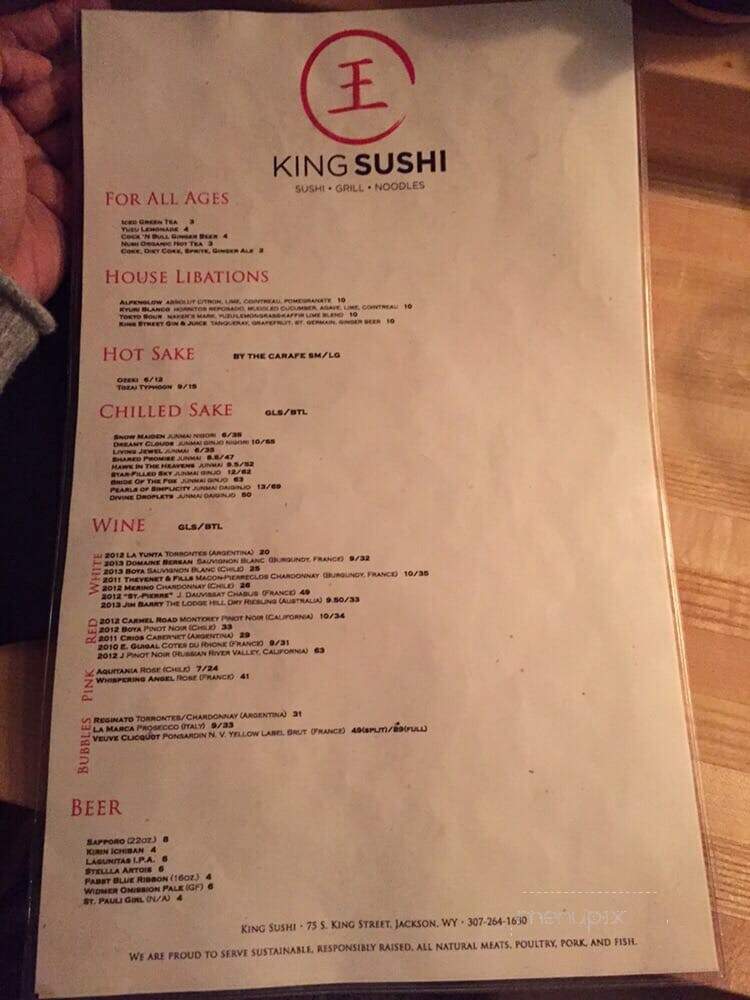 King Sushi - Jackson, WY menu_pic