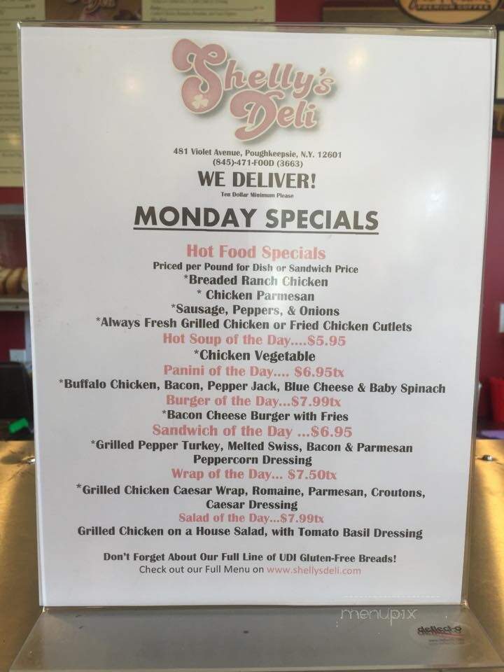 Shelly's Deli - Poughkeepsie, NY menu_pic