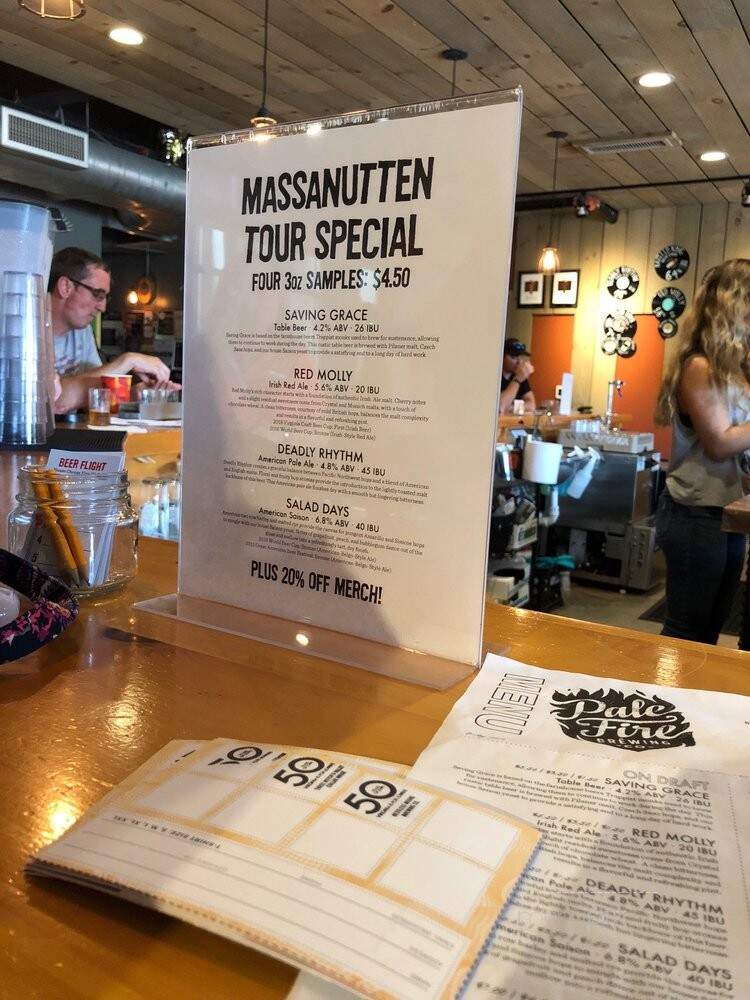 Pale Fire Brewing Co - Harrisonburg, VA menu_pic